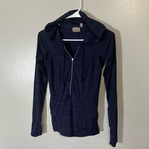 Athleta Navy Blue Zip Up Hoodie Size XXS